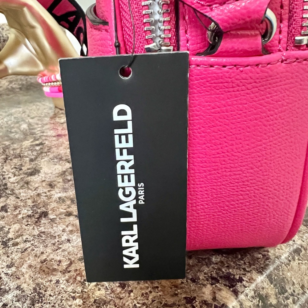 KARL LAGERFELD PARIS Embellished Hearts Crossbody Bag and Coin Purse NWT - Picture 4 of 8